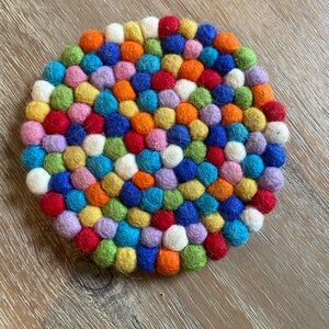 Used multi color round cup holder pad